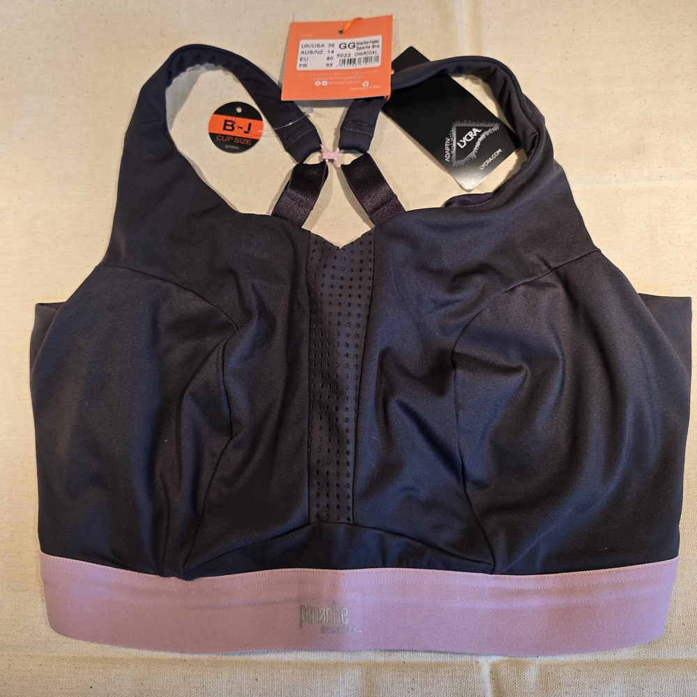 Panache Black and Pink Sports Bra